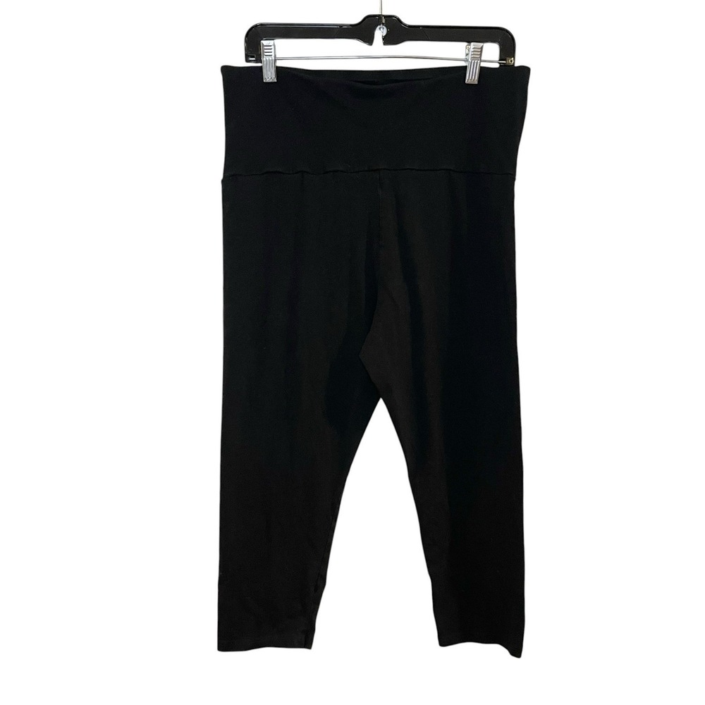 Love by Gap Women's Maternity Black Capri Leggings Crop High Waisted Soft Size L